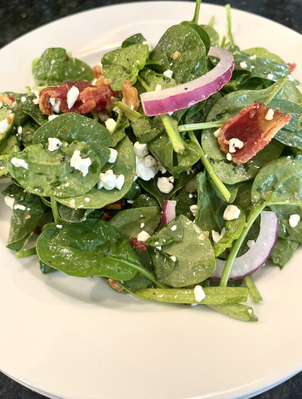 The Spinach/Cottage Cheese/Bacon Salad The House of O'Brien